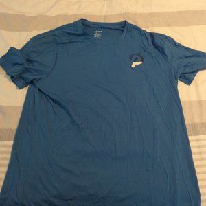 Blue peloton workout tee men's Large
